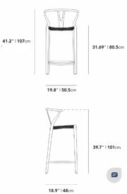 NEW Rove Concept Wishbone Barstool Chairs SET OF 2 (FREE DELIVERY)🚚