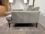 West Elm Andes 2-Piece Left Bumper Chaise Sectional - Silver