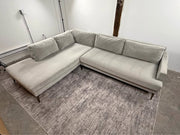 West Elm Andes 2-Piece Left Bumper Chaise Sectional - Silver