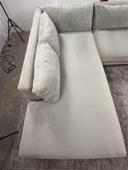 West Elm Andes 2-Piece Left Bumper Chaise Sectional - Silver