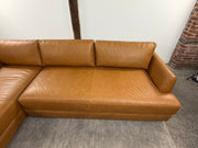 Poly & Bark Catania Leather Left-Facing Bumper Sectional Sofa ( Free Delivery 🚚 )