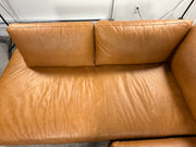 Poly & Bark Catania Leather Left-Facing Bumper Sectional Sofa ( Free Delivery 🚚 )