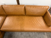 Poly & Bark Catania Leather Left-Facing Bumper Sectional Sofa ( Free Delivery 🚚 )